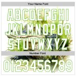 Custom Name and Number Authentic Baseball Jersey - Personalized 3D Pattern Green Crocodile White Design Personalized White