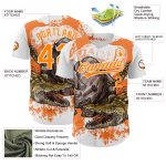 Custom Name and Number Personalized Orange Crocodile 3D Pattern Baseball Jersey - Authentic Team Apparel Personalized White