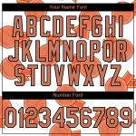 Personalized Team Performance T-Shirt with Custom Name and Number - White Bay Orange-Black 3D Pattern Design Personalized