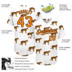 Custom Personalized Baseball Jersey with Orange-Black 3D Tiger Pattern, Authentic Team Design, Name & Number Included Personalized