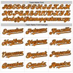 Custom Name and Number Authentic Baseball Jersey - Personalized White Bay Orange-Black Line Personalized White Bay Orange-Black