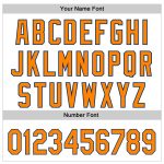 Custom Authentic Baseball Jersey - Personalized Halloween 3D Pattern, White Bay Orange & US Navy Blue, Name and Number Personalized