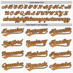 Custom Authentic Baseball Jersey - Personalized Halloween 3D Pattern, White Bay Orange & US Navy Blue, Name and Number Personalized