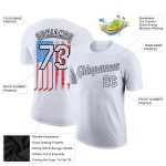 Personalized 3D American Flag Patriotic T-Shirt - White and Black Performance Shirt Personalized White Black 3D American