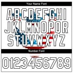 Custom 3D American Flag Performance T-Shirt, Personalized with Name & Number - Patriotic Team Shirt Personalized White Black