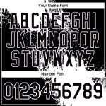 Custom Name and Number Performance T-Shirt with 3D Pattern Design - Personalized Abstract Brush Stroke - White Black Personalized