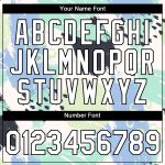 Custom Team Name Number Performance T-Shirt - Personalized 3D Pattern Design Abstract Doodle in White and Black Personalized