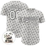 Custom Panda Baseball Jersey - Personalized 3D Pattern Design with Name & Number - Authentic Team Gear Personalized White