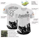 Personalized 3D Wolf Pattern Baseball Jersey - Authentic White Black Design Personalized White Black 3D Pattern Design Animal