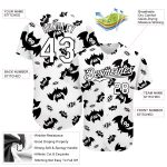 Custom Name and Number 3D Pattern Baseball Jersey - Personalized White and Black Team Apparel Personalized White Black 3D