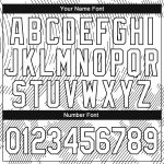 Custom Name and Number Varsity Letterman Jacket - Personalized 3D Pattern Design Bomber in White and Black Personalized White