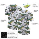 Custom Name and Number Crocodile Performance T-Shirt with 3D Pattern Design - Personalized Team Apparel Personalized White
