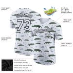 Personalized 3D Crocodile Pattern T-Shirt in White and Black - Performance Tee Personalized White Black 3D Pattern Design