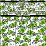 Personalized Dollar Sign Money Theme 3D Pattern T-Shirt - White and Black Performance Tee Personalized White Black 3D Pattern