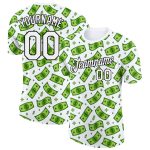 Personalized Dollar Sign Money Theme 3D Pattern T-Shirt - White and Black Performance Tee Personalized White Black 3D Pattern