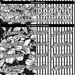 Custom Name and Number T-Shirt - Personalized 3D Pattern Flower Design in White and Black Performance Apparel Personalized