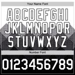 Custom Name and Number Authentic Baseball Jersey with Gradient 3D Pattern Design in White and Black Square Shapes Personalized