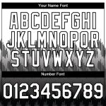Custom Name and Number Authentic Baseball Jersey with Personalized 3D Pattern Design in White and Black Personalized White