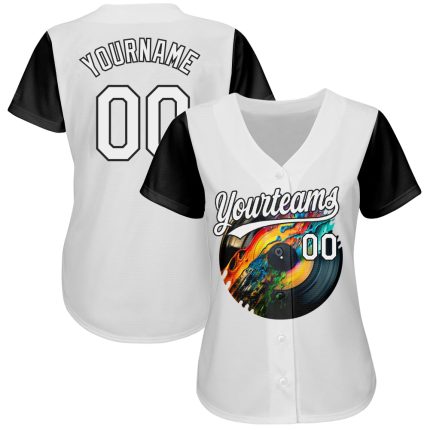 Customizable Music Festival Baseball Jersey with 3D Pattern, Colorful Splatter Design, Personalize Name and Number, Authentic Team Gear