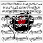 Custom Name and Number Vintage Vinyl Record Baseball Jersey, 3D Pattern Design for Music Festival - Personalized Black and White