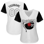 Custom Name and Number Vintage Vinyl Record Baseball Jersey, 3D Pattern Design for Music Festival - Personalized Black and White