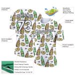 Custom Oktoberfest Beer Festival T-Shirt with Personalized Name and Number - 3D Pattern Design in White and Black Personalized