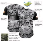 Custom Name and Number 3D Pattern Baseball Jersey for Rave - Personalized White Black Team Design Personalized White Black