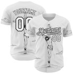 Personalized Jesus Christ Cross Good Friday Baseball Jersey - White Black 3D Pattern Design Personalized White Black 3D Pattern