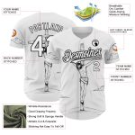 Personalized Jesus Christ Cross Good Friday Baseball Jersey - White Black 3D Pattern Design Personalized White Black 3D Pattern