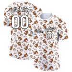 Custom Name and Number 3D Pattern Performance T-Shirt for Teams - Personalized White and Black Design Personalized White