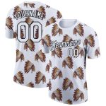 Custom Skull Feather Headdress Performance T-Shirt with Personalized Name & Number in 3D Black & White Pattern Personalized