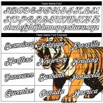 Personalized 3D Tiger Performance T-Shirt - White and Black Pattern Design Personalized White Black 3D Pattern Design Tiger