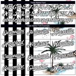 Custom Name Number Authentic Hawaiian Palm Trees Baseball Jersey 3D Pattern White Black Personalized White Black 3D Pattern