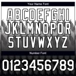 Custom Unisex Softball Jersey with Personalized Name and Number - Black White 3D Pattern Lines, Two-Button Design Personalized