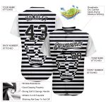 Custom 3D Skull Baseball Jersey - Personalized Authentic Team Jersey with Name & Number - Black & White Design Personalized