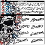 Custom 3D Skull American Flag Performance T-Shirt - Personalized Team Name & Number in White and Black Personalized White