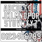 Custom 3D Skull American Flag Performance T-Shirt - Personalized Team Name & Number in White and Black Personalized White