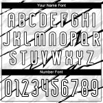 Custom Name and Number Volleyball Jersey - Personalized White Black Abstract Brush Design Uniform Personalized White Black