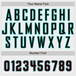 Custom Name and Number Baseball Jersey - Personalized Black Aqua Team Apparel Personalized White Black-Aqua Baseball Jersey