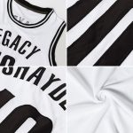 Custom Team Name Number Personalized Basketball Jersey White Black Authentic Throwback Personalized White Black Authentic