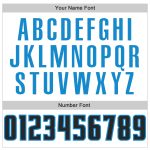 Custom Authentic Basketball Jersey with Personalized Name and Number - White Black-Blue Throwback Design Personalized White