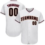Custom Name and Number Baseball Jersey - Personalized Authentic White Black-Crimson Team Apparel Personalized White Black-Crimson