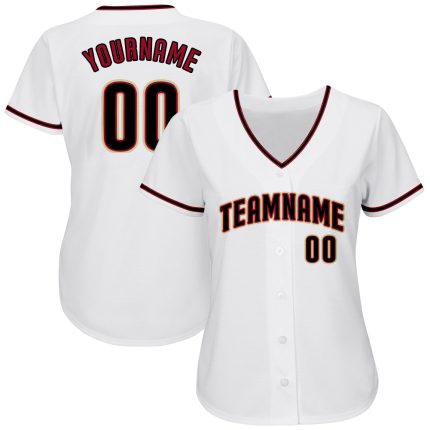 Custom Name and Number Baseball Jersey - Personalized Authentic White Black-Crimson Team Apparel Personalized White Black-Crimson