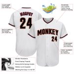 Custom Name and Number Baseball Jersey - Personalized Authentic White Black-Crimson Team Apparel Personalized White Black-Crimson