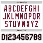Personalized Baseball Jersey with Custom Name & Number, White Black Crimson Authentic Raglan Sleeves Personalized White Black-Crimson