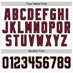 Custom Name Number Personalized Authentic Baseball Jersey - White Black Crimson Sleeveless Personalized White Black-Crimson