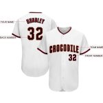 Custom Name Number Personalized Baseball Jersey in White Black-Crimson Personalized White Black-Crimson Baseball Jersey Team