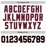 Custom Team Long Sleeve Performance T-Shirt with Personalized Name and Number - White, Black, Crimson-Cream Personalized