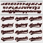 Custom Unisex Softball Jersey Personalized Name & Number, White Black Crimson-Cream, Two-Button Design Personalized White