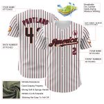 Custom Black Crimson-Cream Baseball Jersey with Personalized Name and Number - Authentic White Black Crimson Pinstripe Design